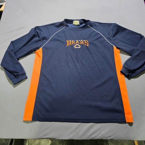 NFL Other - vintage NFL Chicago Bears Shirt Mens XL Navy Orange Long Sleeve Performance
